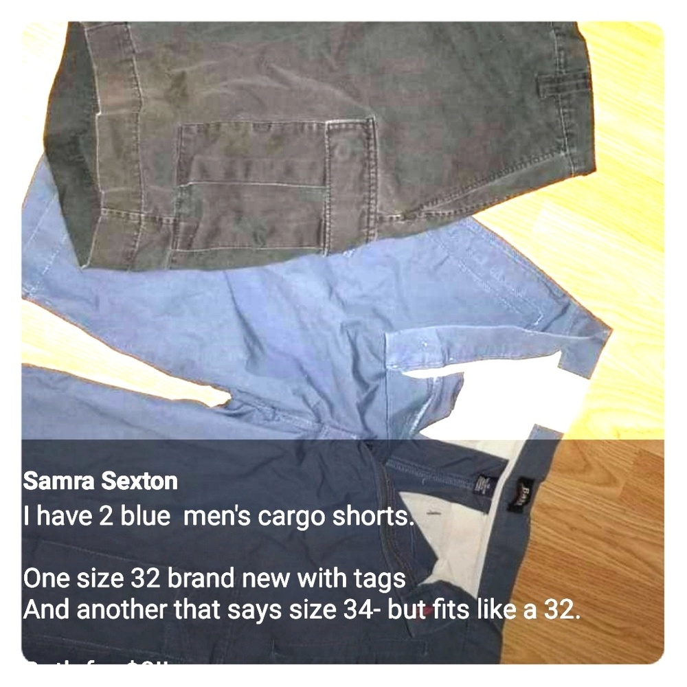 Men's blue shorts